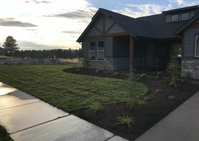 Picture of house with new grass landscaping